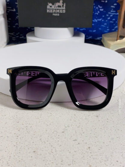Hermès retro square versatile high-end sunglasses - Image 8