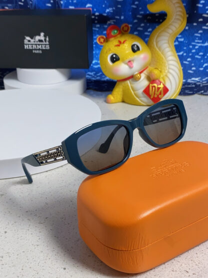 Hermes Retro Fashion Trend Cat Eye Sunglasses - Image 9