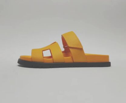 Hermès Couples Braided Yellow Slippers - Image 9