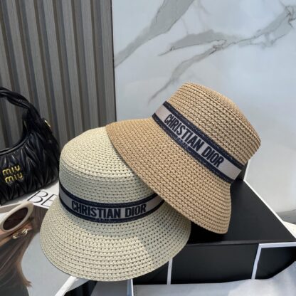 Dior versatile fashion straw hat - Image 10