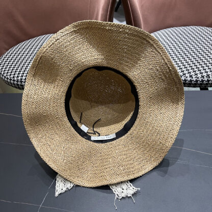 Dior Bow Straw Sun Hat - Image 10