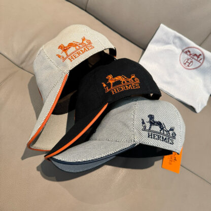 Hermès canvas breathable baseball cap - Image 9