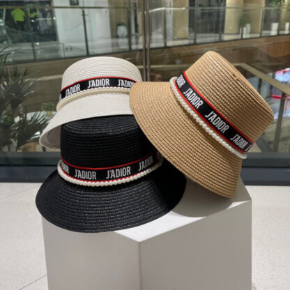 Dior exquisite pearl embellished straw hat - Image 10