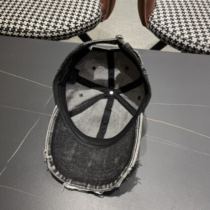 Louis Vuitton denim ripped baseball cap - Image 9