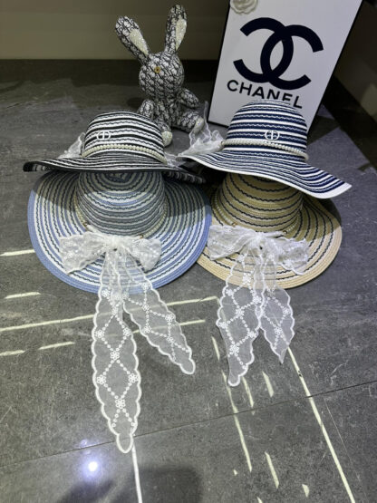 Dior lace pearl bow bucket hat - Image 10