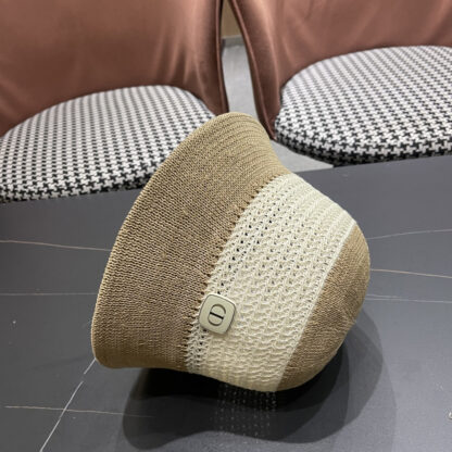 Dior hollow sun protection contrast color sun hat - Image 10