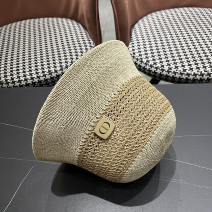 Dior hollow sun protection contrast color sun hat - Image 10