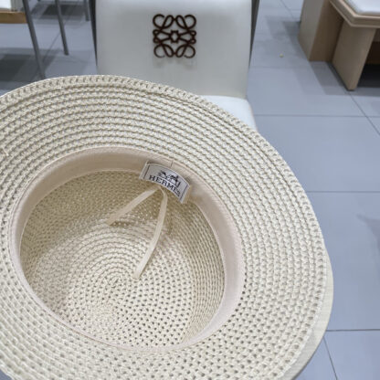 Hermès hollow bucket straw hat - Image 9