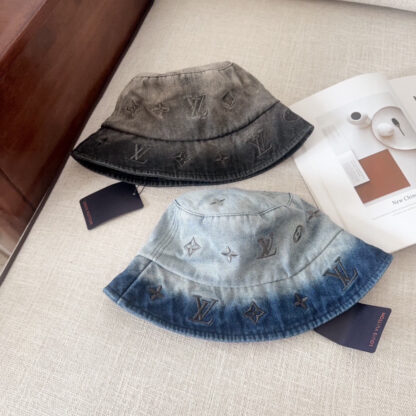 Louis Vuitton stylish high-end denim bucket hat - Image 9