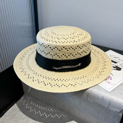 Dior Fashion Flat Straw Hat - Image 10