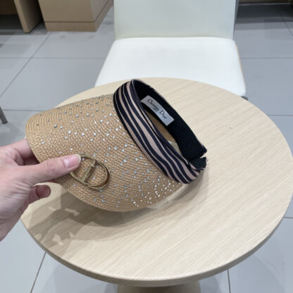 Dior rhinestone visor hat - Image 10