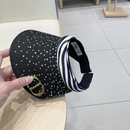 Dior rhinestone visor hat - Image 10