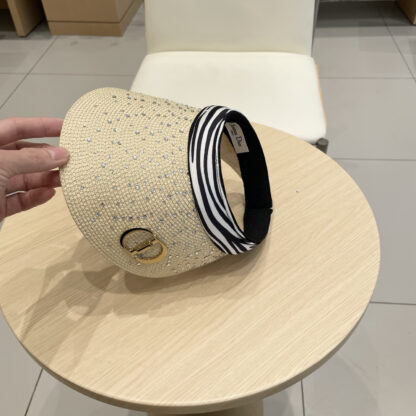 Dior rhinestone visor hat - Image 10