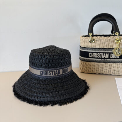 Dior new raffia basin hat - Image 10