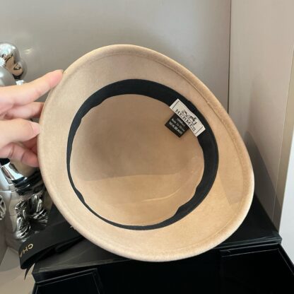 Hermès autumn and winter new wool bucket hat - Image 9