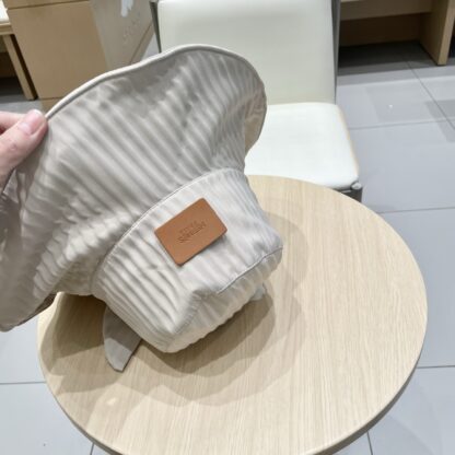Hermes striped bow leisure versatile bucket hat - Image 8
