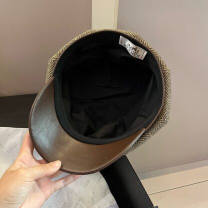 Hermes woolen new duckbill military cap - Image 9