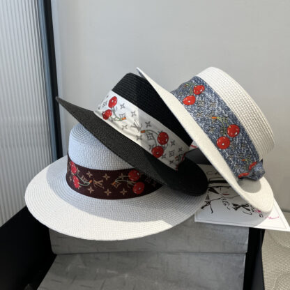Louis Vuitton new flat straw hat - Image 9