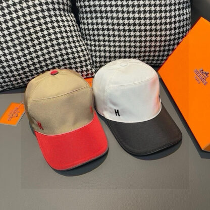 Hermes color matching breathable canvas baseball cap - Image 9