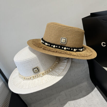 Chanel new flat straw hat - Image 9