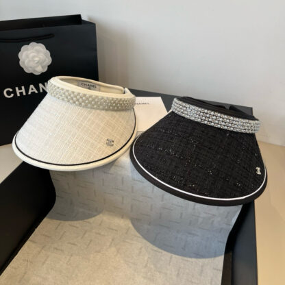 Chanel Pearl Headband Sun Hat - Image 9