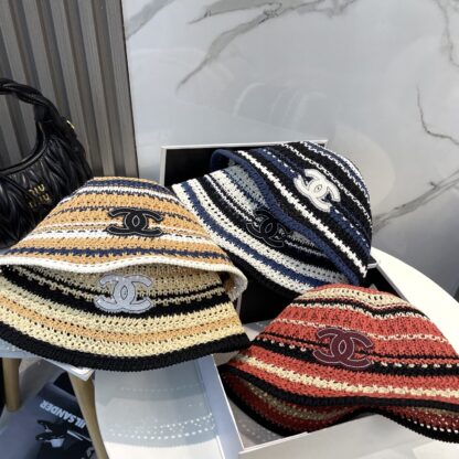 Chanel Knitted Sun Bucket Hat - Image 9