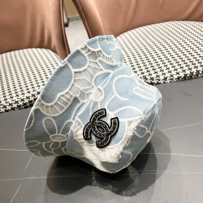 Chanel Spring and Summer Fashion All-match Embroidered Flower Bucket Hat - Image 9