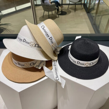 Dior straw visor bucket hat - Image 10
