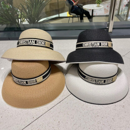 Dior casual large brim straw sun hat - Image 10