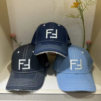 Fendi Fashion Denim Baseball Cap - Image 10