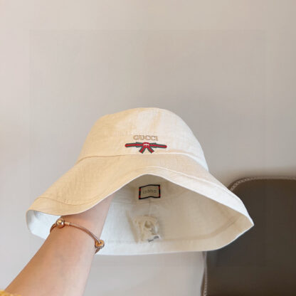 Gucci wide brim cotton and linen sunshade bucket hat - Image 9