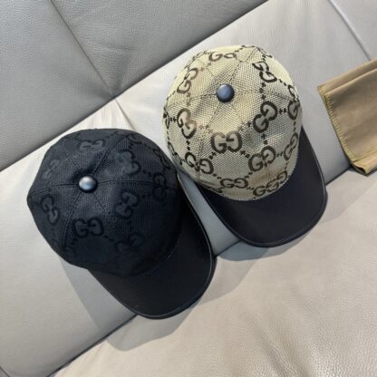 Gucci canvas and leather baseball cap - Image 9