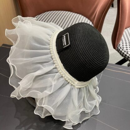 Burberry Classic Straw Bucket Hat - Image 9
