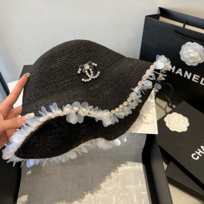 Chanel hand-crocheted raffia hat - Image 9
