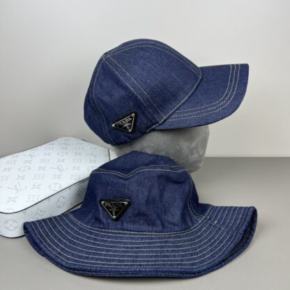 Prada classic triangle logo bucket hat - Image 9