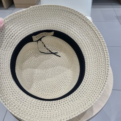 Burberry Casual Simple Bucket Hat Sunshade Straw Hat - Image 10