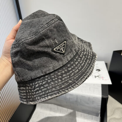 Prada Denim Bucket Hat - Image 9
