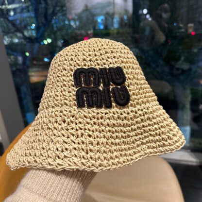 Miu Miu Woven Hollow Bucket Hat - Image 10