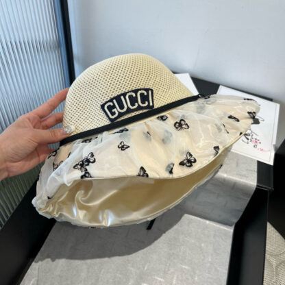 Gucci new lantern hat, sun hat, anti-ultraviolet brim - Image 9