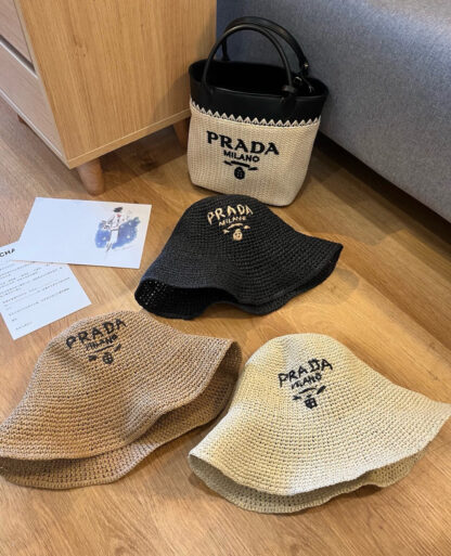 Prada Summer Folding Straw Hat - Image 9