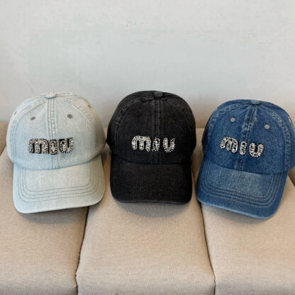 Miu Miu rose embroidered denim bucket hat - Image 10