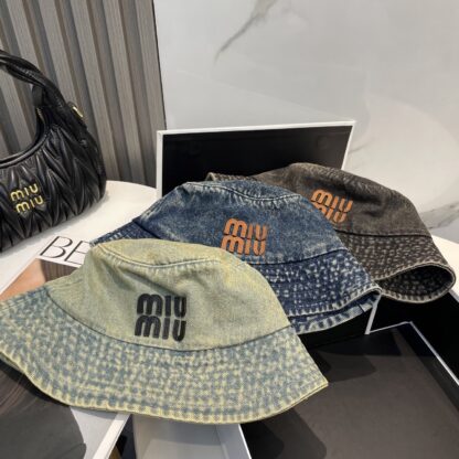 Miu Miu Denim Visor Bucket Hat - Image 10
