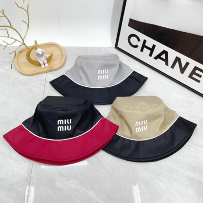 Miu Miu Colorblock Simple Bucket Hat - Image 10