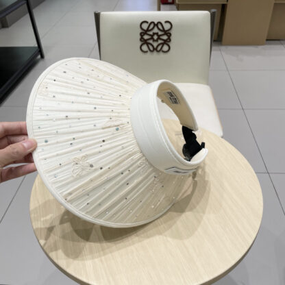 Miu Miu sparkling rhinestone hollow top sun hat - Image 10