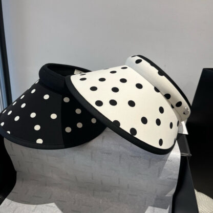 Miu Miu stylish polka dot hollow top headband sun hat - Image 10
