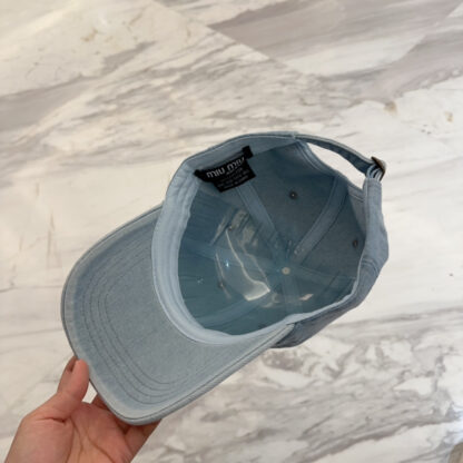 Miu Miu stylish embroidered lettering baseball cap - Image 10