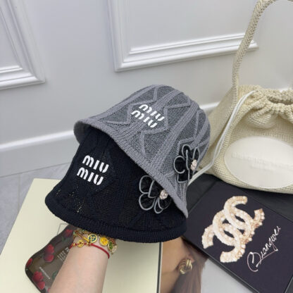 Miu Miu Fashion Knit Bucket Hat - Image 10