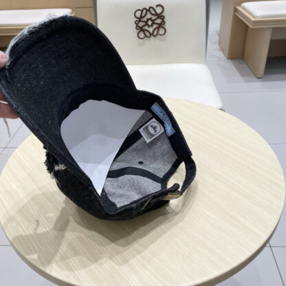 Prada denim inverted triangle baseball cap - Image 9