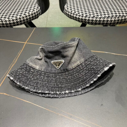 Prada denim triangle bucket hat - Image 9