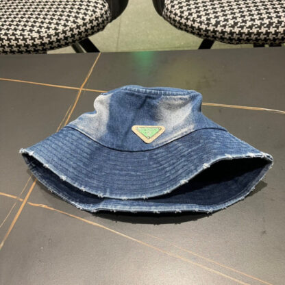 Prada denim triangle bucket hat - Image 9